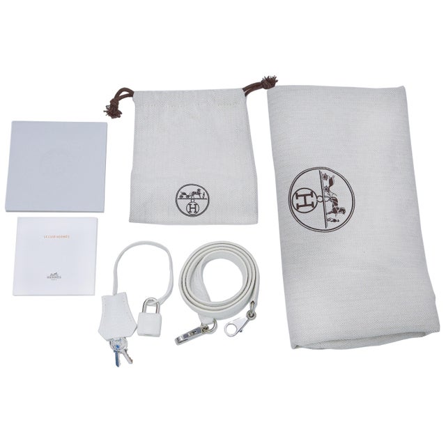 White Hermès Kelly 32 Blanc Togo Palladium Hardware 2018 For Sale - Image 8 of 8