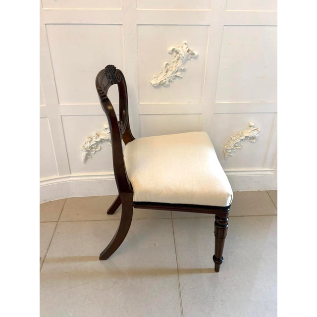 Wood English Regency Carved Mahogany Dining Chairs, 1830s, Set of 10 For Sale - Image 7 of 15