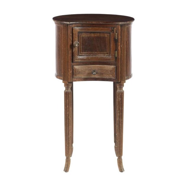 19th Century Half-Moon Bedside Table For Sale - Image 6 of 6