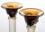 Glass Murano Amber & "Avventurina" Glass Candlesticks - a Pair For Sale - Image 7 of 10
