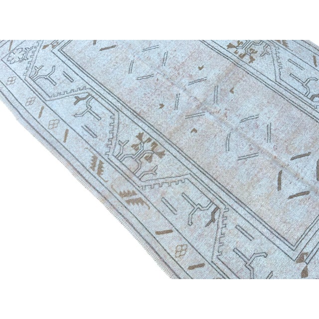 Textile Vintage Turkish Handknotted Wool Rug For Sale - Image 7 of 9