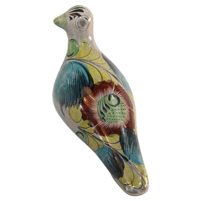 1950s Vintage Mexican Tonala Pottery Hand Painted Bird For Sale - Image 12 of 12