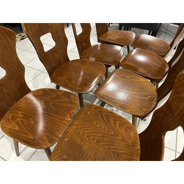 Vintage Bistro Dining Chairs from Baumann, 1970s, Set of 8 For Sale - Image 17 of 18