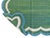 Casa Cosima Not Yet Made - Made To Order Handmade Cotton Reversible Scalloped Edge Rug Forest Green With Cream and Teal Blue Border - 9'x12' For Sale - Image 4 of 11