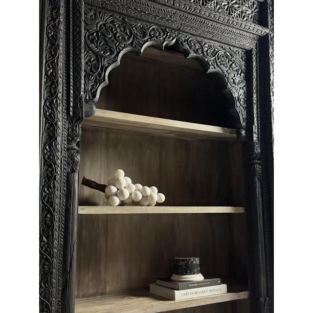 Large Indian Bookcase in Wood For Sale - Image 17 of 18