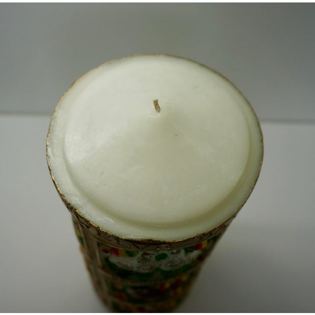 Vintage Mid-Century "Twelve Days of Christmas" Relief Master Pillar Candle For Sale - Image 6 of 7