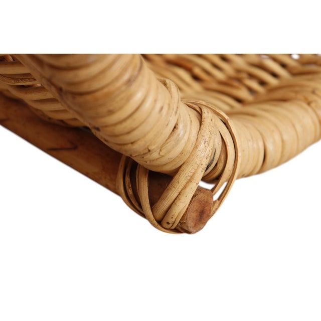 Wood Large Wicker Fireplace Basket For Sale - Image 7 of 8