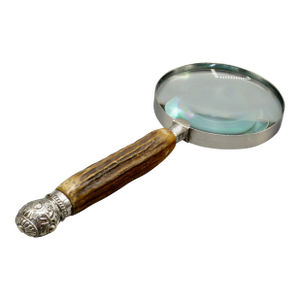 Antique English Sterling & Stag Horn Magnifying Glass Hallmarks