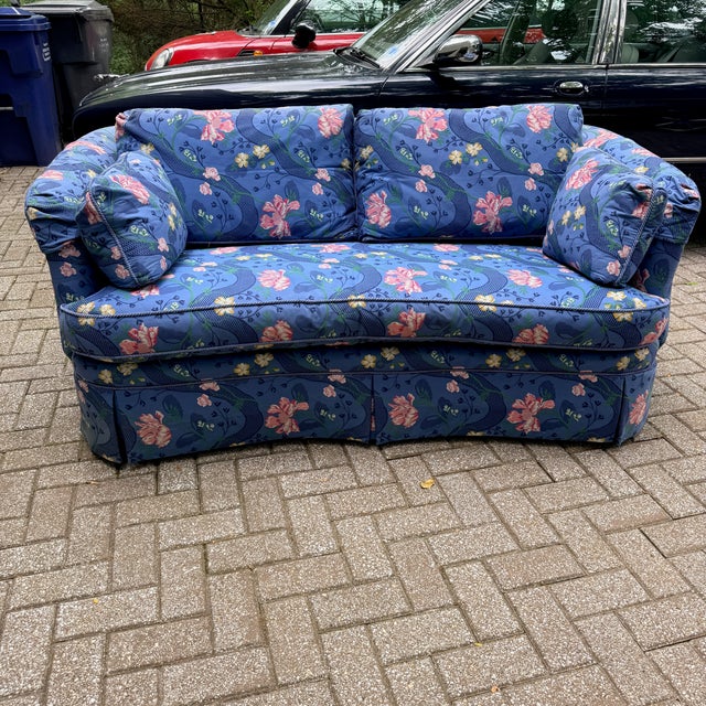 Vintage Sherrill Floral Sofa For Sale - Image 9 of 9