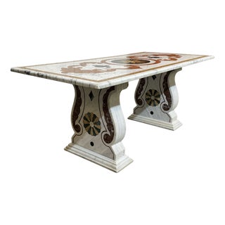 Vintage Italian Marble Dining Table, 1970s For Sale
