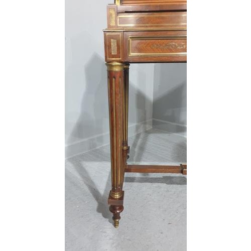 Brass Inlaid Ladies Bureau Desk For Sale - Image 15 of 18