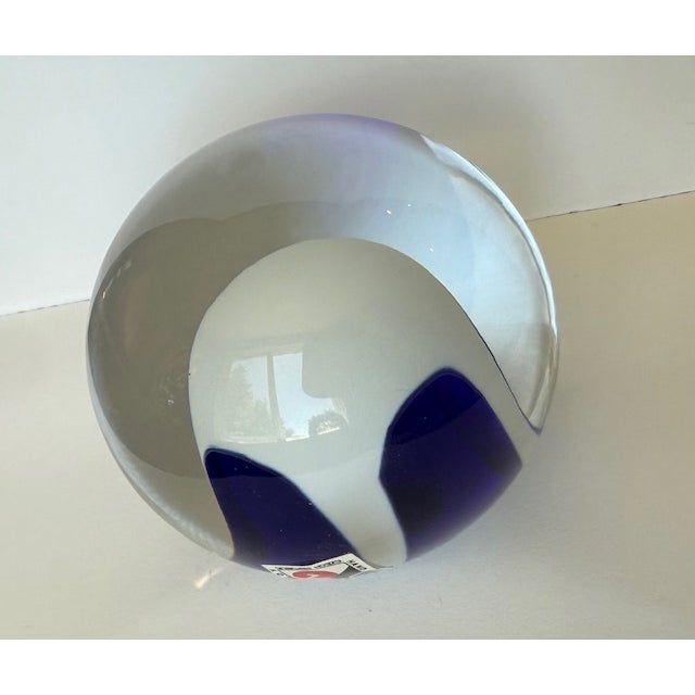 Royal Blue Post-Modern Art Glass Paperweight / Sculpture by Svoboda Karlov For Sale - Image 8 of 10