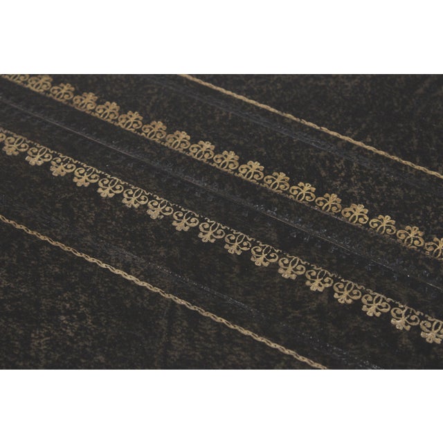 Maitland Smith Large Walnut Leather Top Game Table For Sale - Image 9 of 18