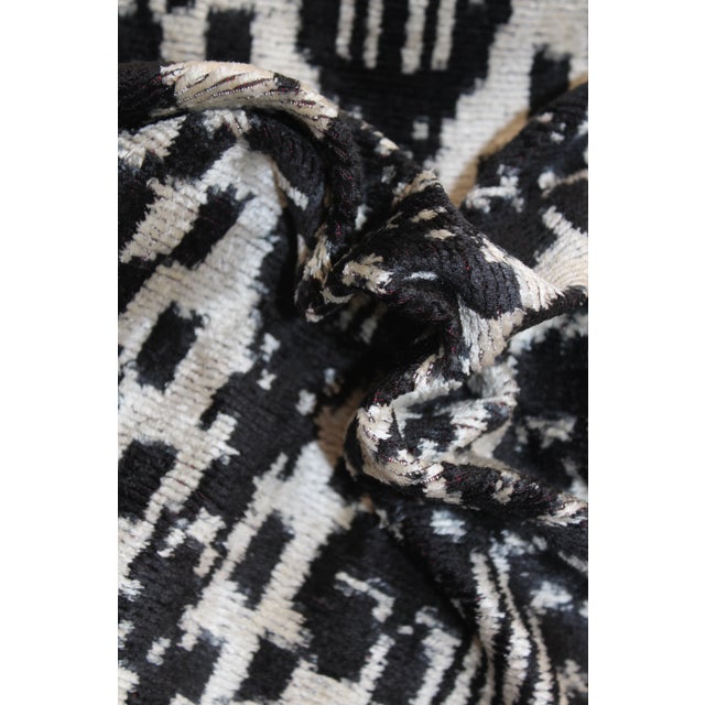 Contemporary Velvet Ikat Bohemian Throw Pillow For Sale In Washington DC - Image 6 of 8