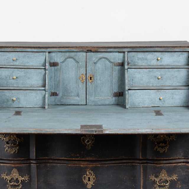Late 18th Century Danish Black Oak Secretary Bureau For Sale - Image 6 of 15