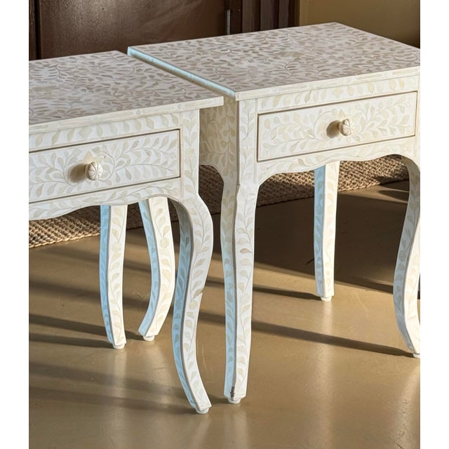 Pair of Mosaic Amira Nightstands by Restoration Hardware, 21st Century For Sale In Los Angeles - Image 6 of 12