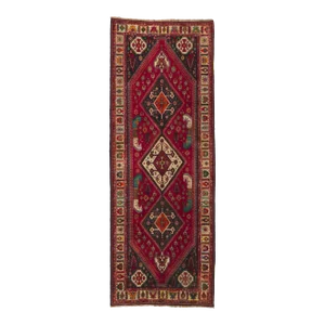 Mid 20th Century Vintage Persian Shiraz Hallway Rug, 03'09 X 10'01