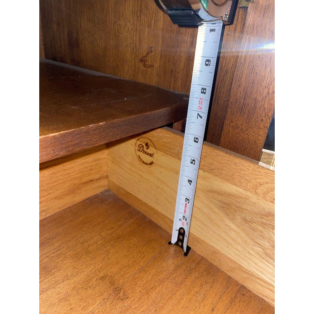 Late 20th Century Drexel Heritage Solid Wood Two-Door Armoire With Interior Drawers For Sale - Image 12 of 18