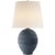 Transitional AERIN for Visual Comfort Signature Toulon Table Lamp in Beaded Blue with Linen Shade For Sale - Image 3 of 5