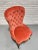 Antique Tufted Pink Victorian Slipper Side Chair For Sale - Image 4 of 11