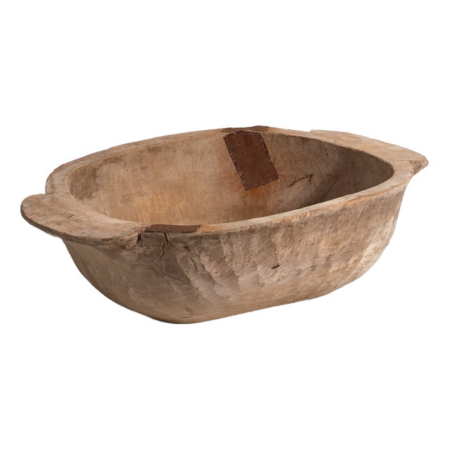 Large Antique Wood Bowl, 1900 For Sale