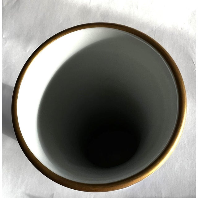 1960s Fukugawa Vase in Cobalt Blue Glaze and Pink Leaves For Sale - Image 13 of 16