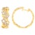 Indulge in the opulence of these 14K yellow gold hoop earrings, where luxury meets geometric elegance. Each piece parades...