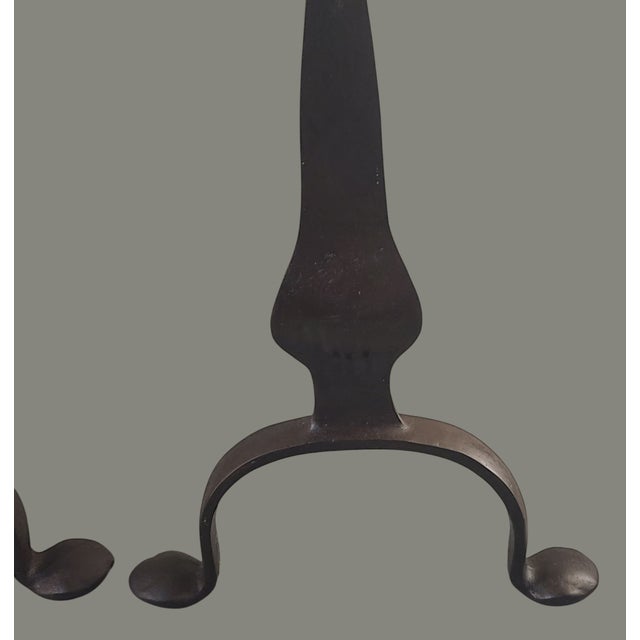 Embrace the timeless elegance of the Arts & Crafts era with these hand-forged iron fireplace andirons, boasting a striking...