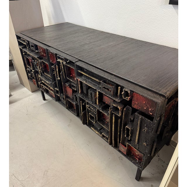 James Bearden Steel, Enamel and Bronze Cabinet, Attributed For Sale - Image 13 of 18