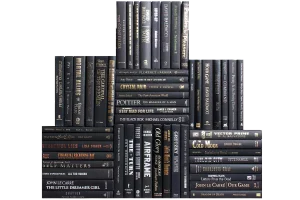 Decorative Books - Onyx Book Wall - Set of 50 Black Books