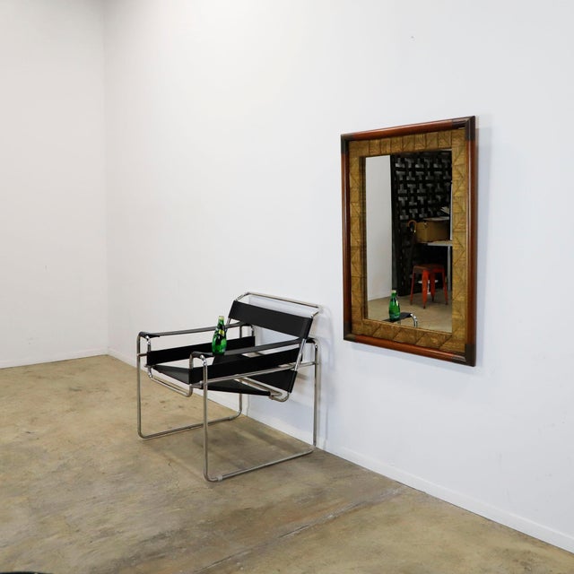 Mexican Unique Mexican Mid-Century Handcrafted Mirror For Sale - Image 3 of 4