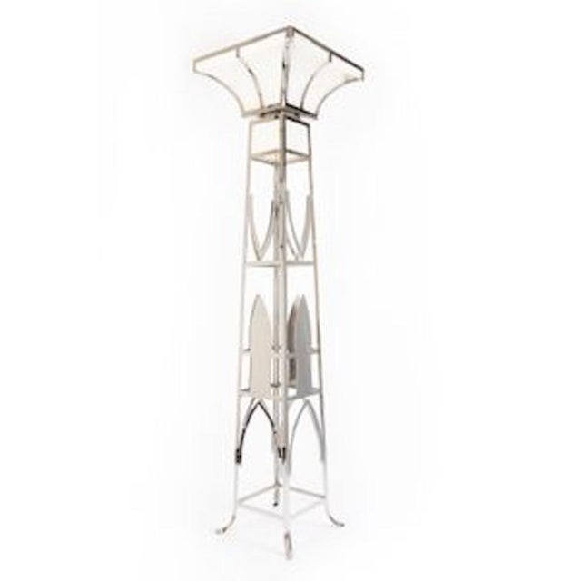 Silver Vintage Floor Lamp, 1982 For Sale - Image 8 of 8