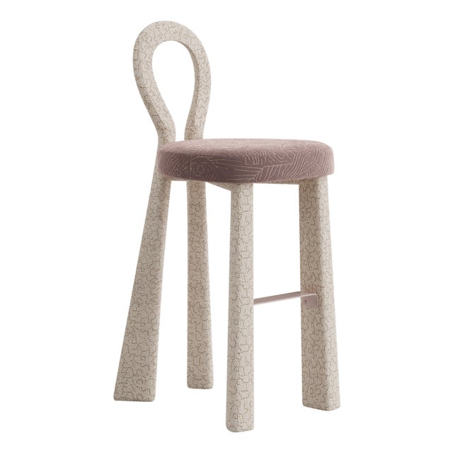 Mary III Bar Chair with Upholstered Legs by Ottiu For Sale