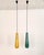 Italian Murano Glass Pendants in Green and Yellow from Vistosi, 1970s, Set of 2 For Sale - Image 9 of 15