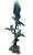 Hollywood Regency 1980s Monumental Verdigris Bronze Parrots Sculpture on Tree Trunk Base For Sale - Image 3 of 12