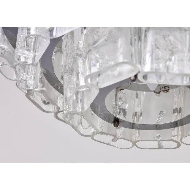 Pair Mid Century Doria Three Tier Blown Glass Fixtures For Sale - Image 9 of 12