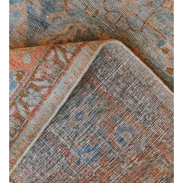 Early 20th Century Early 20th Century Light Blue Circa 1920 Antique Mahal Wool Rug For Sale - Image 5 of 8