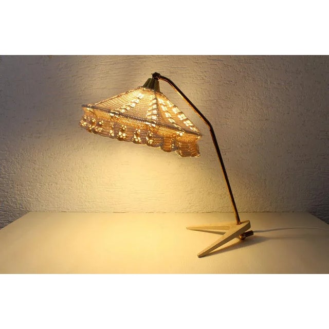 Desk lamp "crow's foot" from the 50's. Superb retro and practical object for your office or simply as an accent lamp....