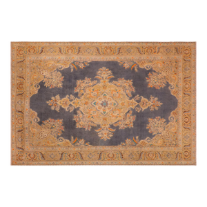 1990s Shabby Chic Vintage Wool Rug - 9.10x12.11