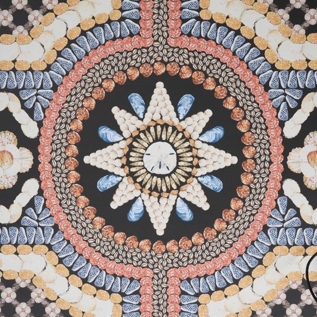 Schumacher Schumacher X Mary McDonald Shell Grotto Panel A in Onyx Multi For Sale - Image 4 of 6