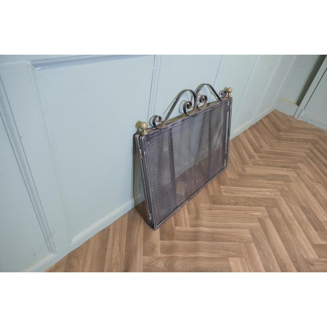 Metal Large Iron Fire Guard, 1900s For Sale - Image 7 of 8