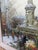 French Country Framed European Winter Street Scene Original Oil Painting Signed Gerald Kott, Mid-20th Century For Sale - Image 3 of 18