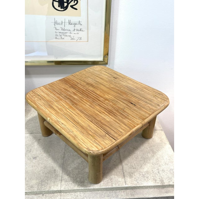 Vintage Rattan Bamboo Plant Stand/Table Riser For Sale - Image 4 of 8