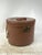 Beautiful antique hatbox in leather and lined cardboard; a classic of late 19th-century aristocracy. An excellent...
