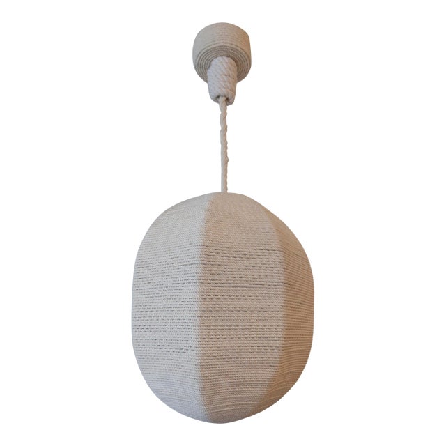 Small Lemon Drop Hanging Cotton Light Fixture For Sale