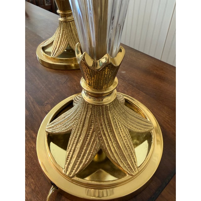 Kaeder Leuchten Brass and Crystal Lamps For Sale - Image 10 of 12