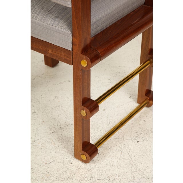 Bespoke Mahogany Library Chairs by Amir Khamneipur - a Pair For Sale - Image 4 of 7