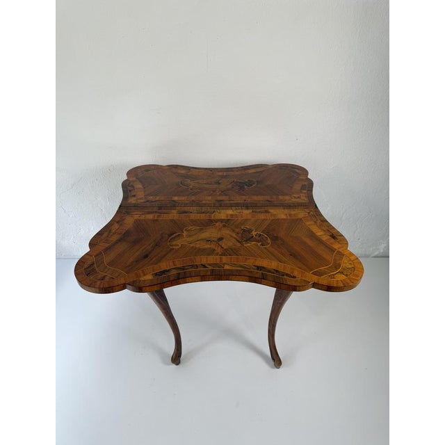 Antique Burl Game Table in Walnut, 1800s For Sale - Image 4 of 15