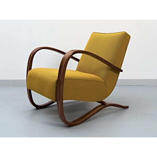 Fabric H-269 Kvadrat Armchair from Jindrich Halabala, 1940s For Sale - Image 4 of 18