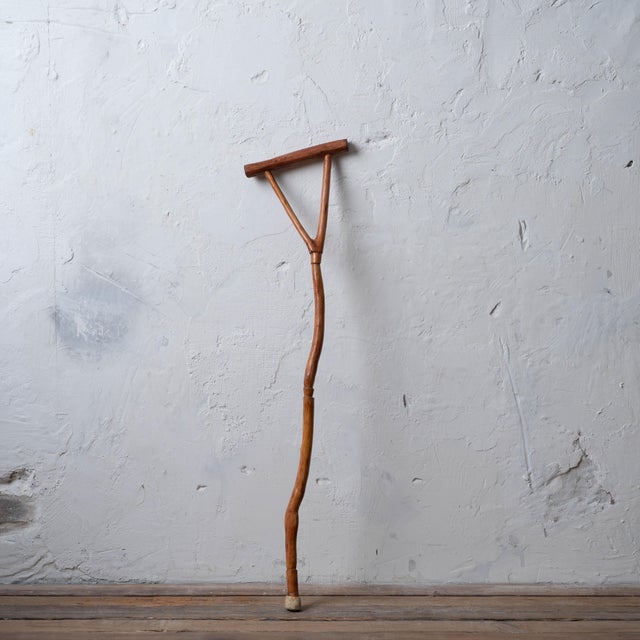 Folk Art Vernon Edwards Crutch-Form Walking Stick, 1980s For Sale - Image 3 of 10